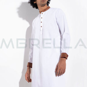 Mens premium whole black panjabi