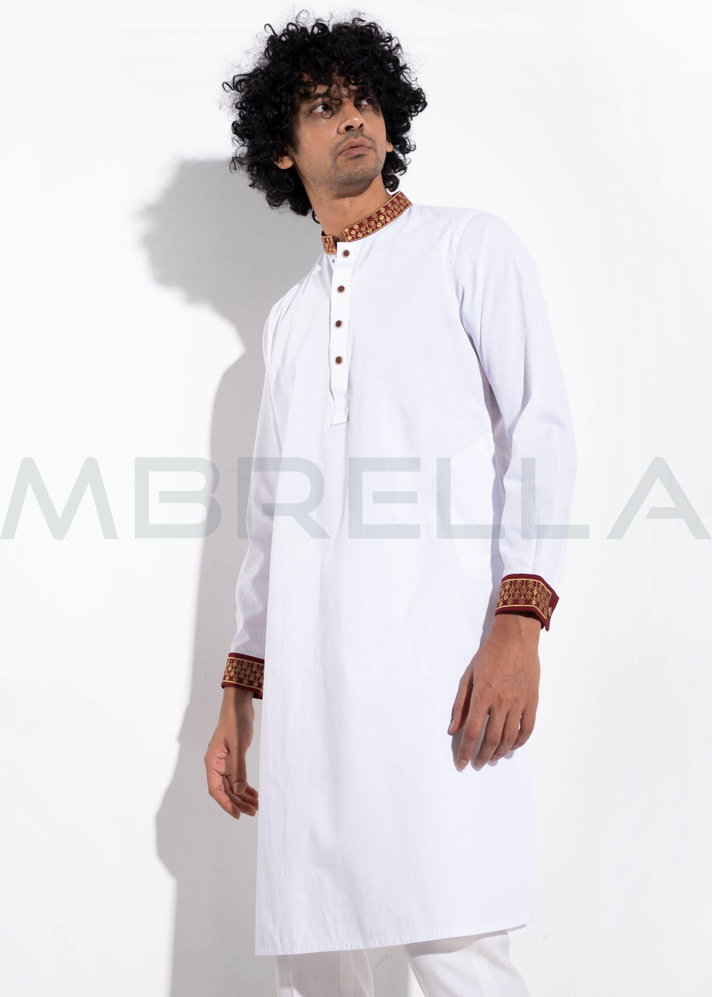 Mens premium whole black panjabi